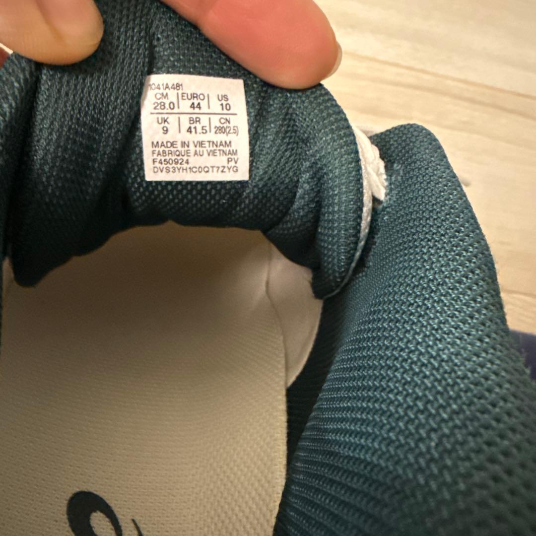 ASICS テニスシューズ ホワイト/グリーン28