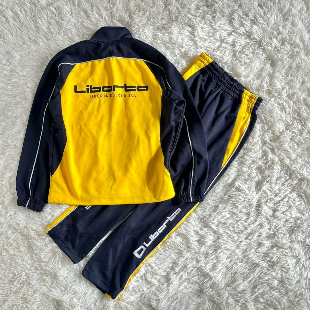 美品　Liberta ジャージ上下リベルタ130 サッカースクール　紺/黄色