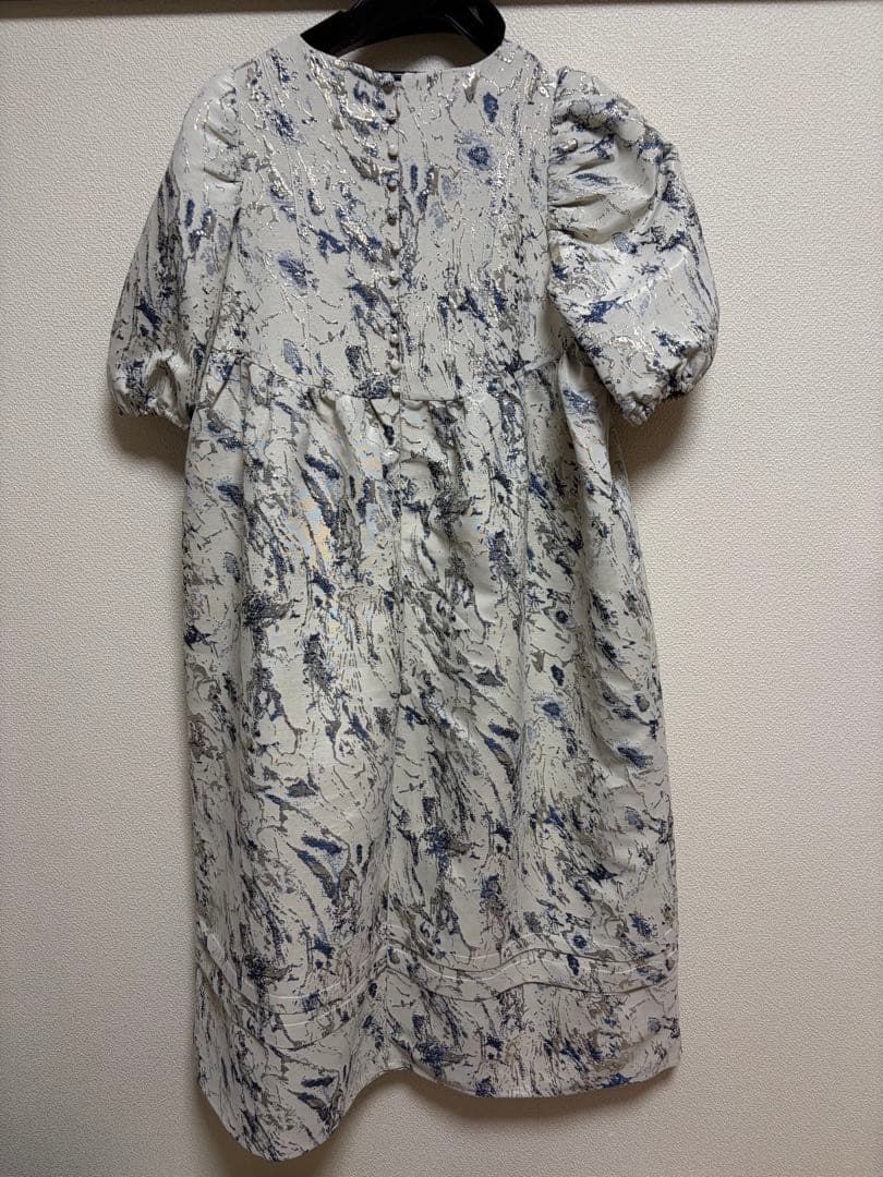 et.UNiVER マーブルドレス　ネイビー　M-short マタニティ