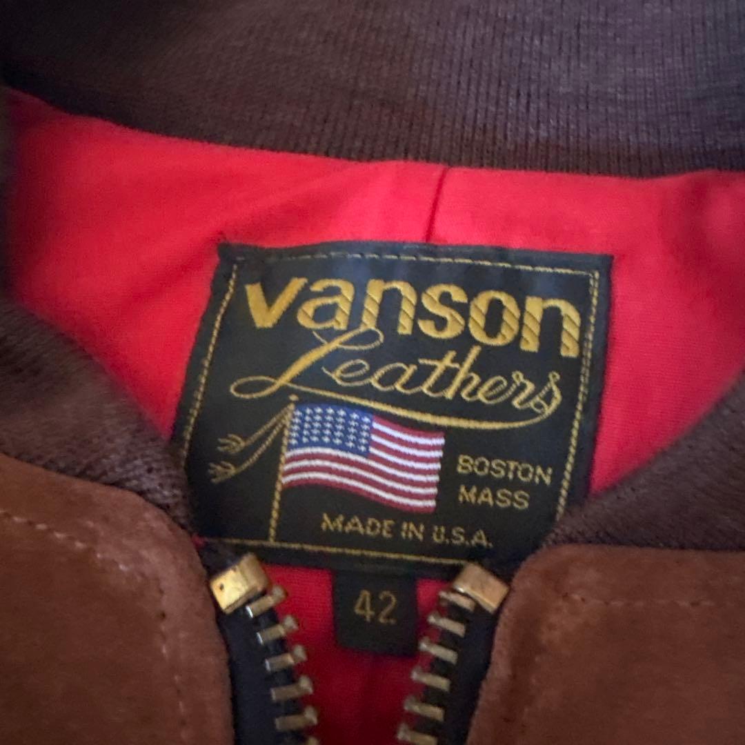 ボーイズマーケット別注 vanson スエードジャケット バンソン