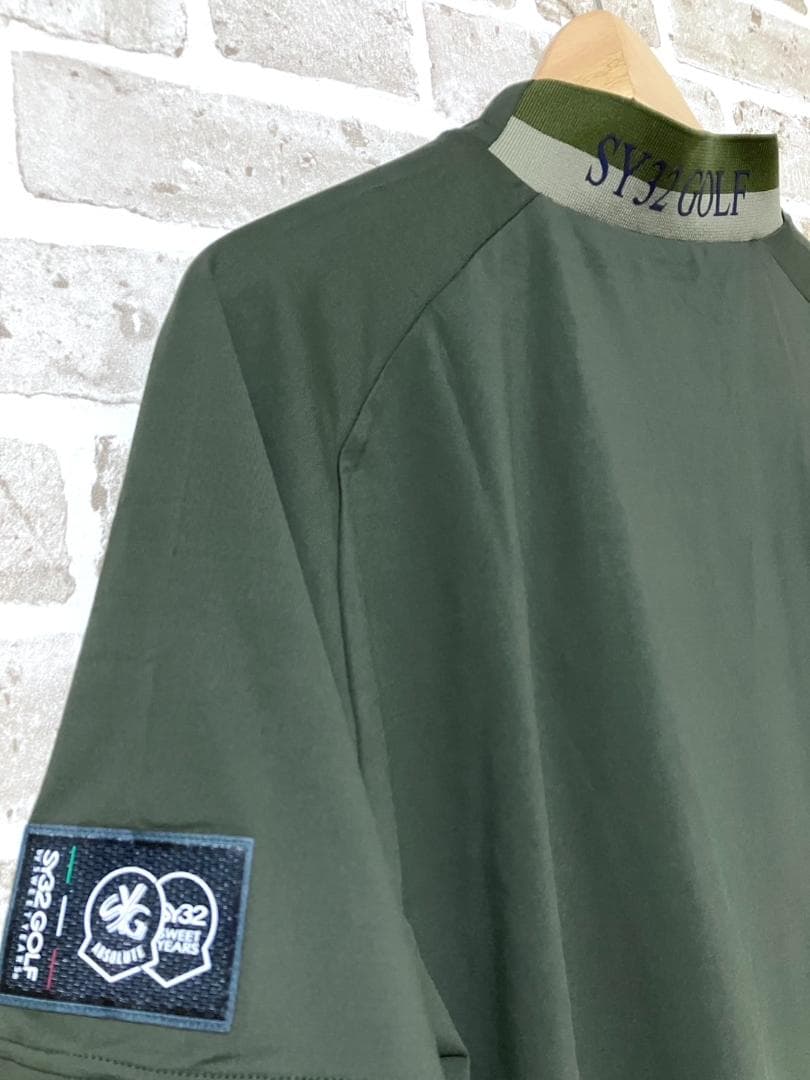 【早い者勝ち✨】新品 SY32 メンズ モックネックシャツ XL グリーン系