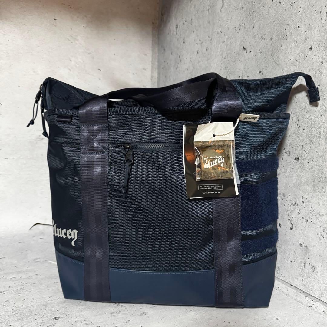 未使用 大きい！40L blueeq ブルイク ネイビートートバッグ