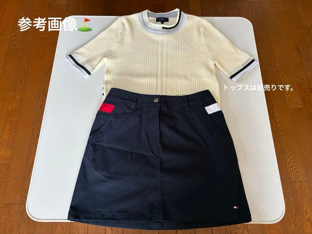 新品 タグ付き トミーヒルフィガー ゴルフスカート ネイビー M