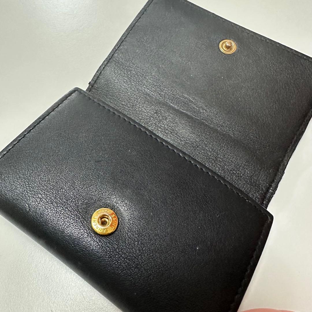 ま*う様 SAINT LAURENT ブラック レザー キーケース