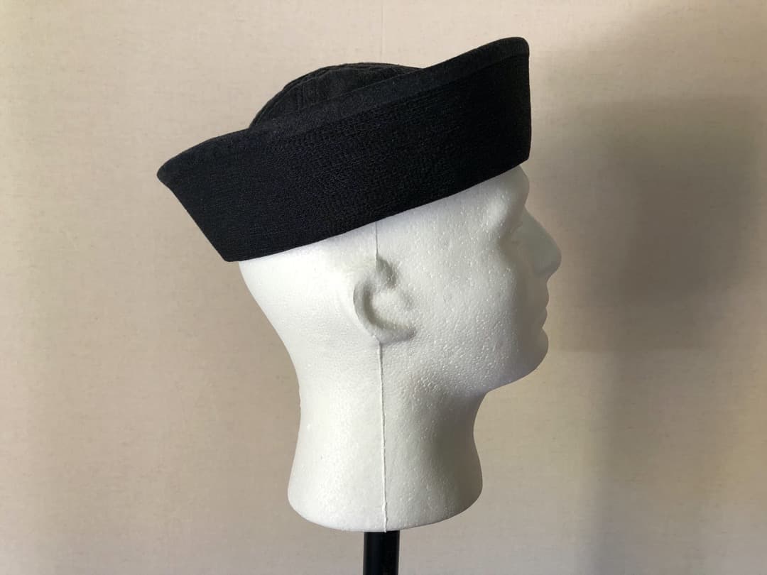 80s 未使用 デッド 米軍実物 USN セーラーハット 7 1/2 後染め H