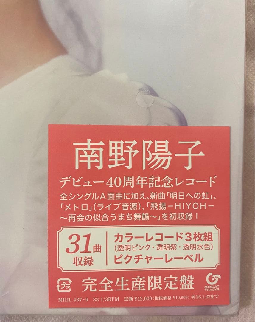 【佳也様　取り置き】 南野陽子 デビュー40周年記念レコード