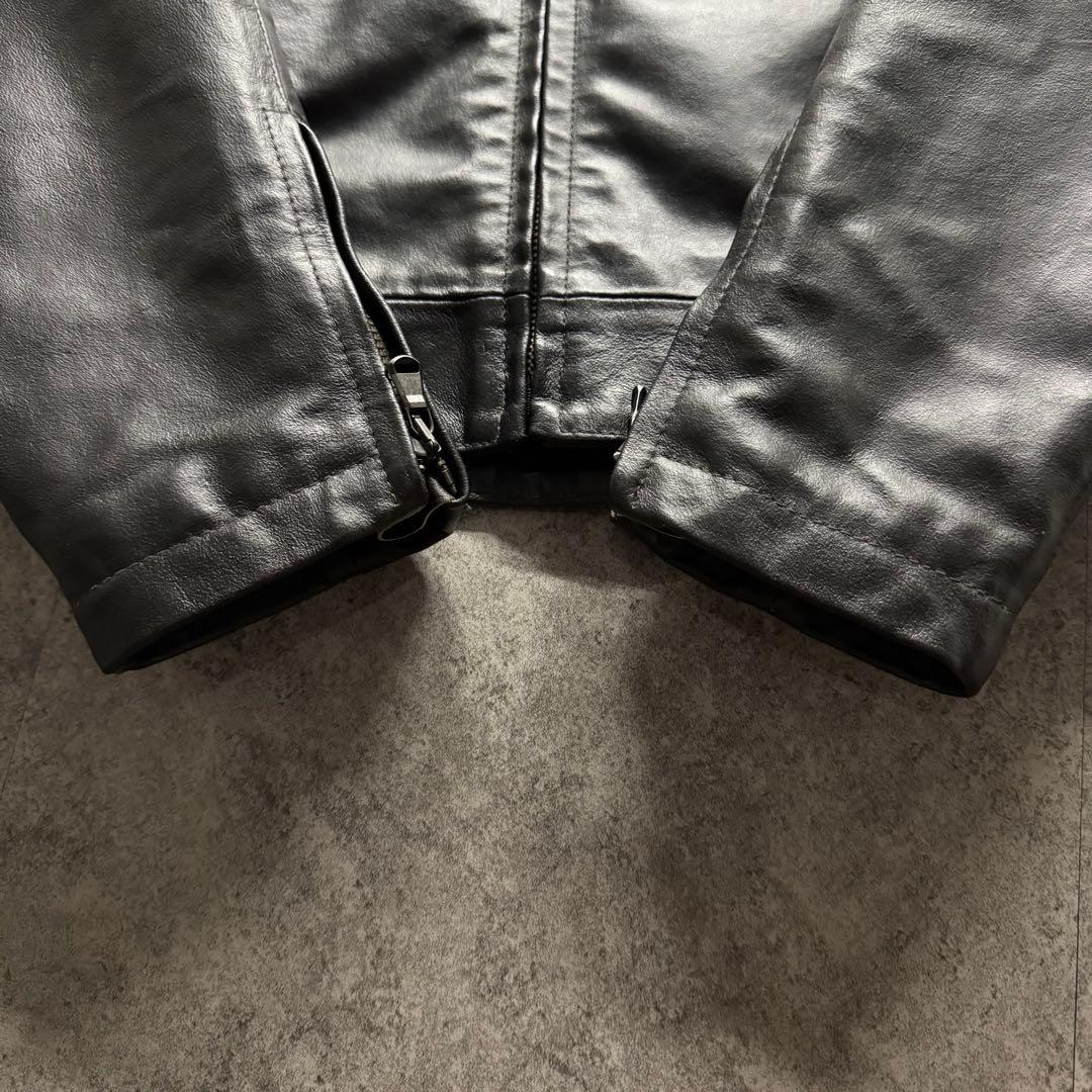 【絶品】Ducati ドゥカティ　L ライダースジャケット　ワッペン　短丈　黒
