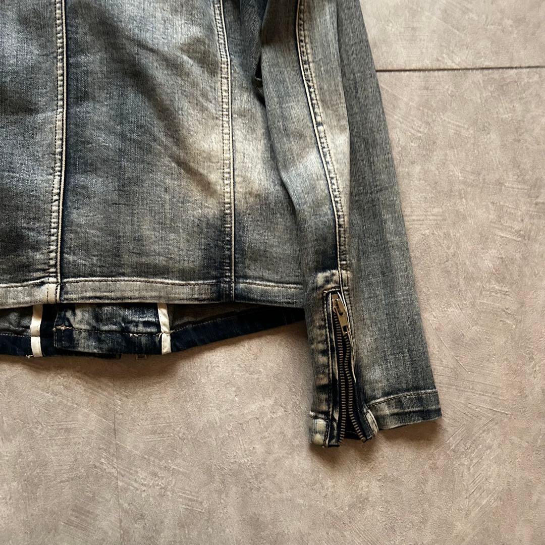 ジャケット・アウター archive grunge denim riders jacket y2k