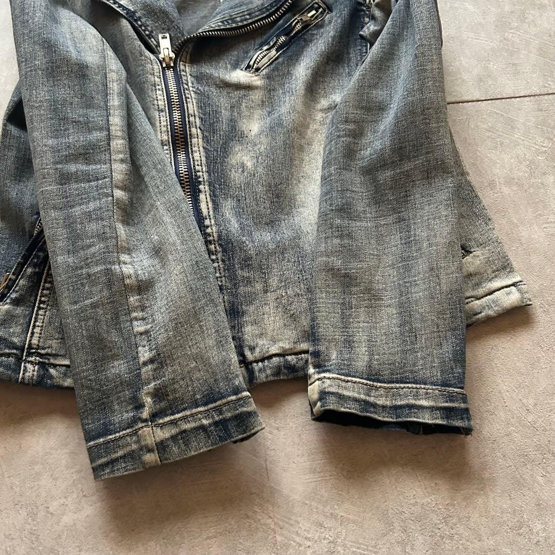 ジャケット・アウター archive grunge denim riders jacket y2k