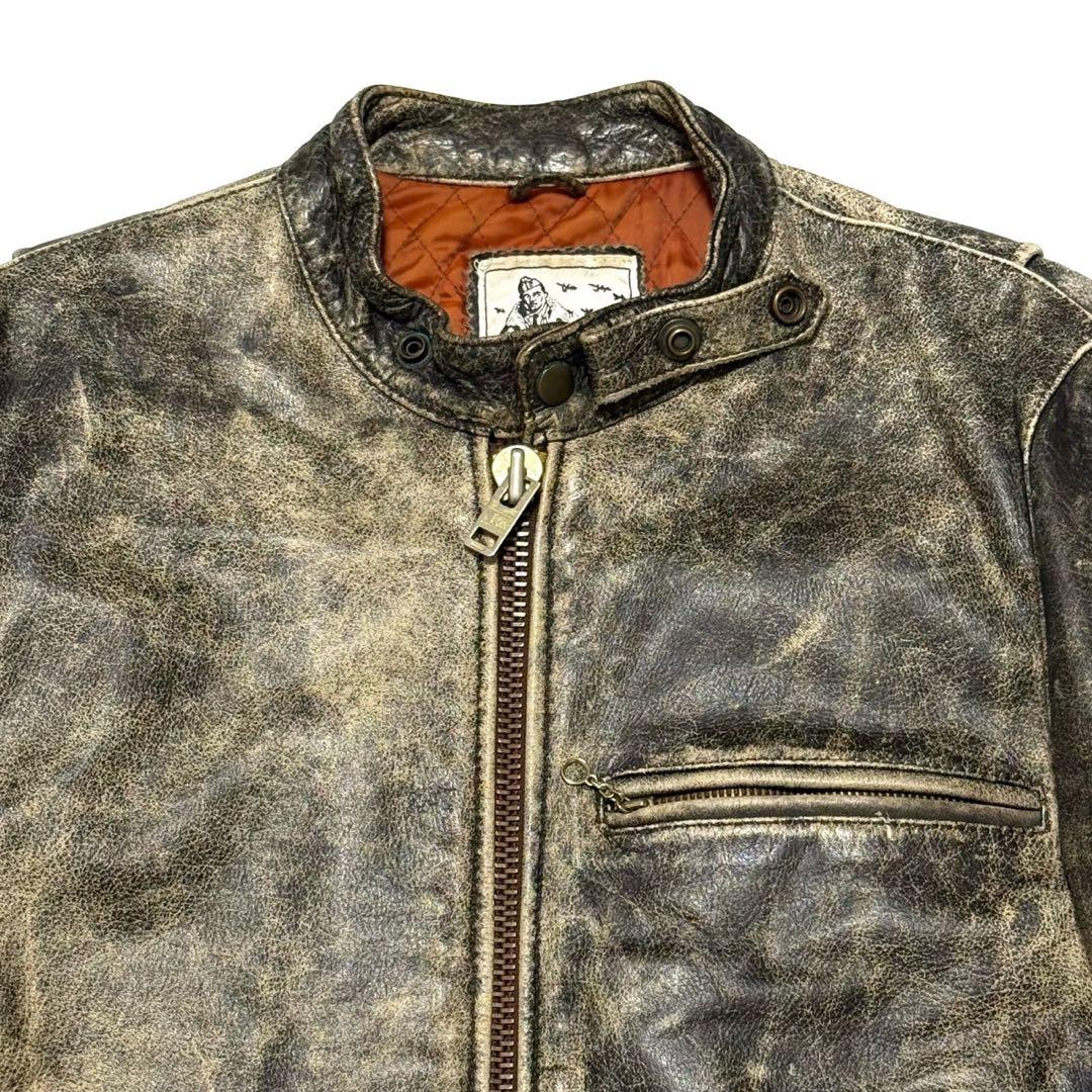 RYAN LEATHERWEAR 本革 牛革レザー ジャケット ヴィンテージ加工