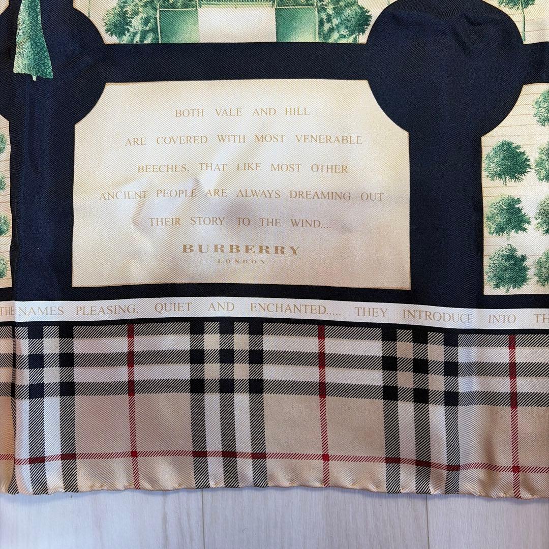 新品 BURBERRY LONDON 大判 シルクスカーフ