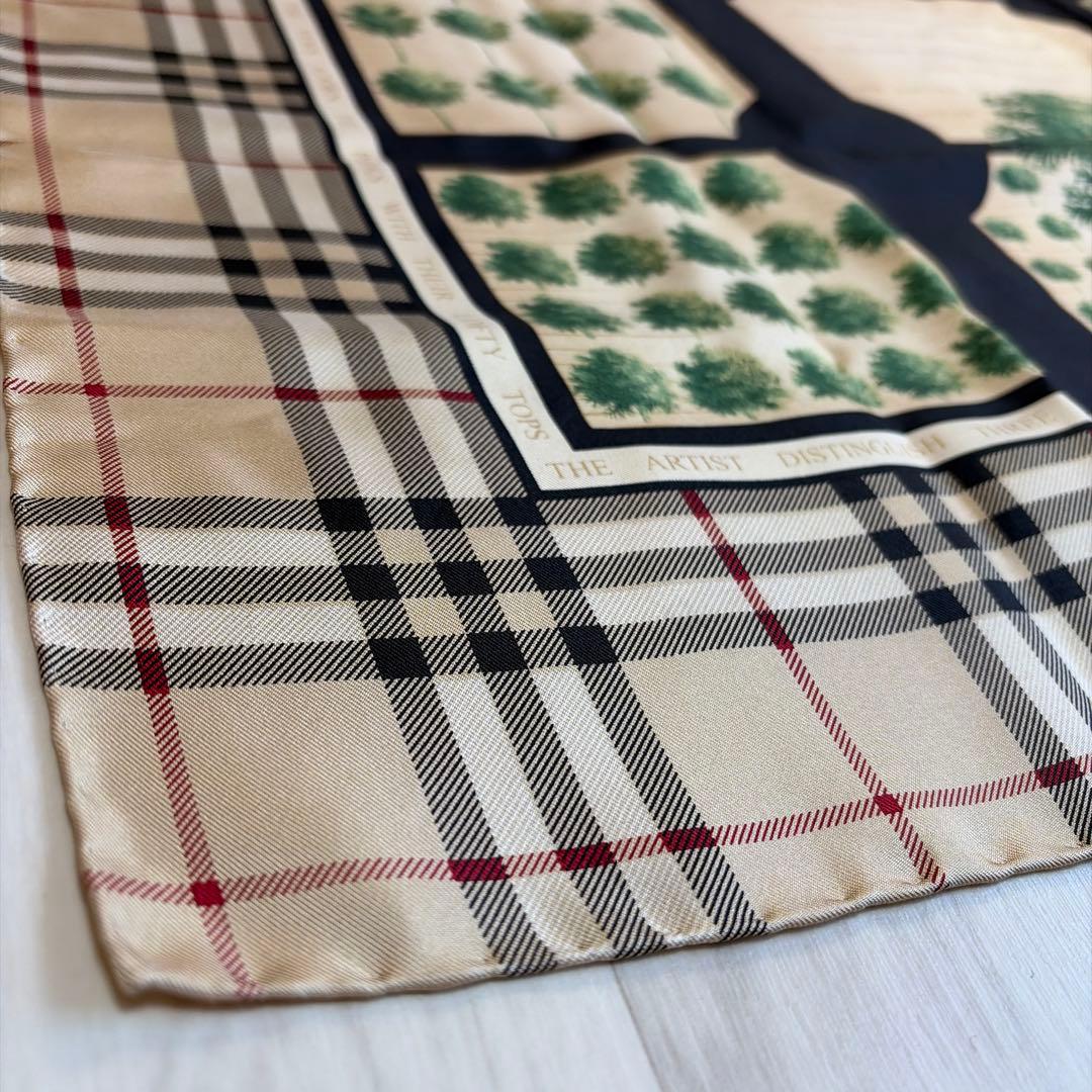 新品 BURBERRY LONDON 大判 シルクスカーフ