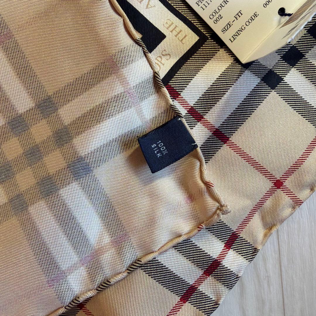 新品 BURBERRY LONDON 大判 シルクスカーフ