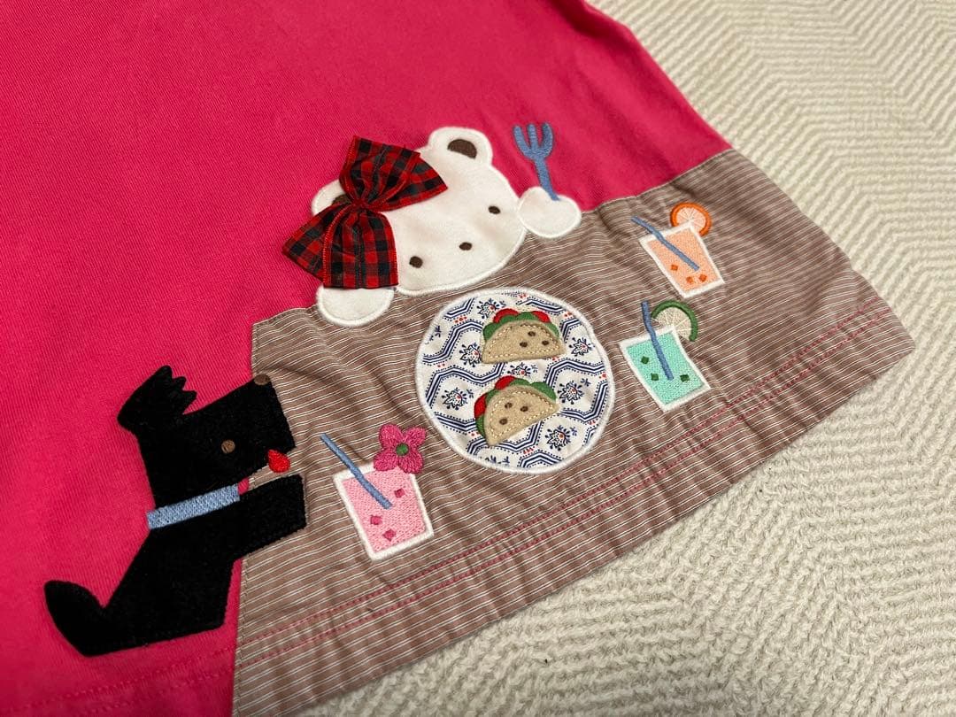 【ki】familiar ファミリア ピンク 半袖Tシャツ 90