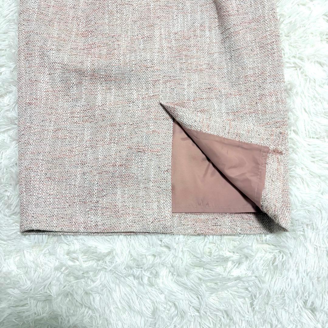 タグ付き♡新品セルフォード ツイードタイトワンピース　卒入学式ママ　38ピンク