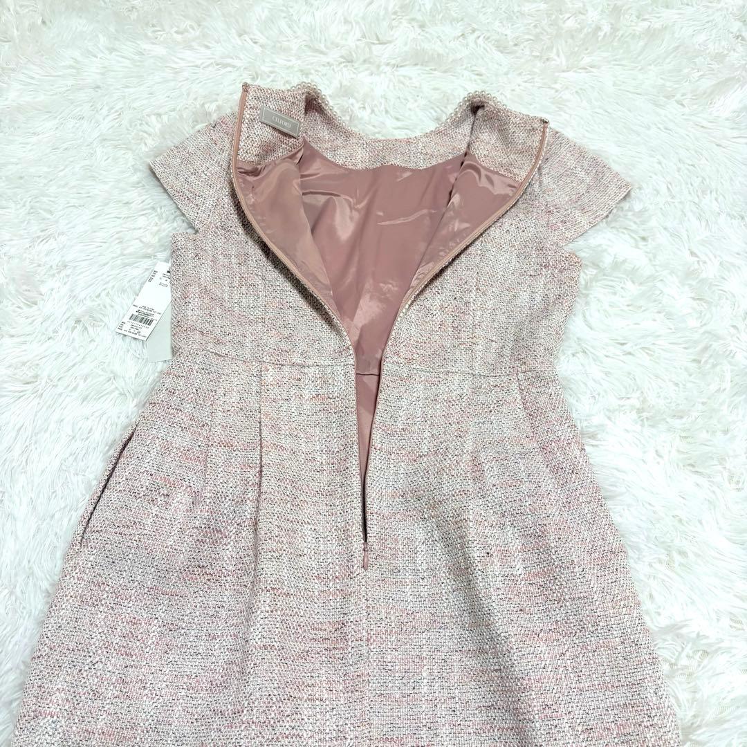 タグ付き♡新品セルフォード ツイードタイトワンピース　卒入学式ママ　38ピンク
