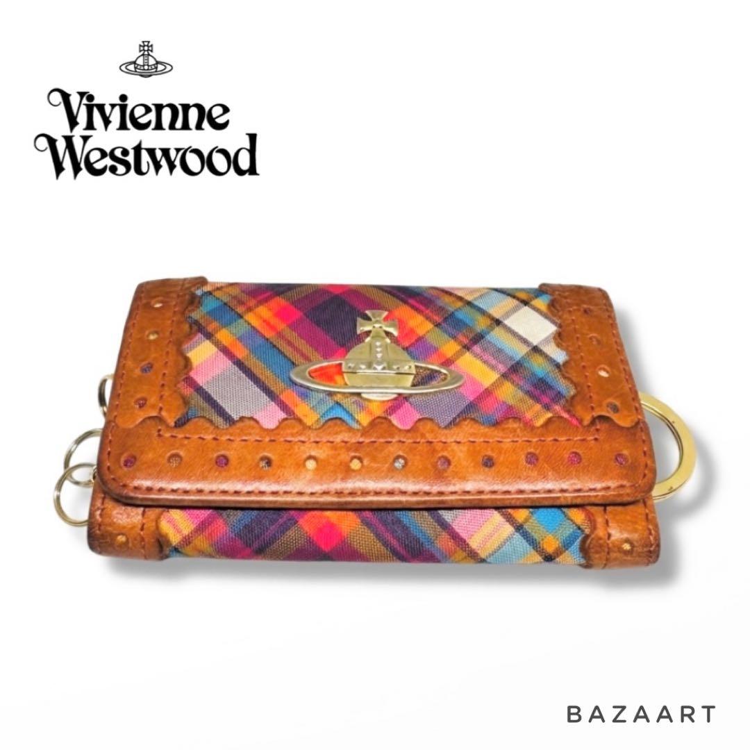 Vivienne Westwood ヴィヴィアン チェックスカラップキーケース