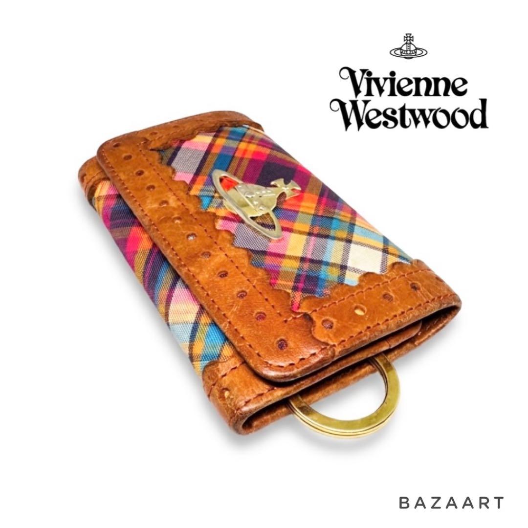 Vivienne Westwood ヴィヴィアン チェックスカラップキーケース