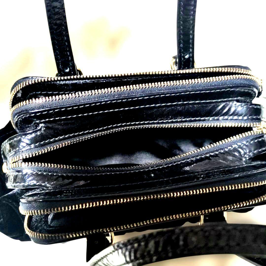 MOSCHINO Cheap & Chic　ミニハンドバッグ　ベロア　美品　黒