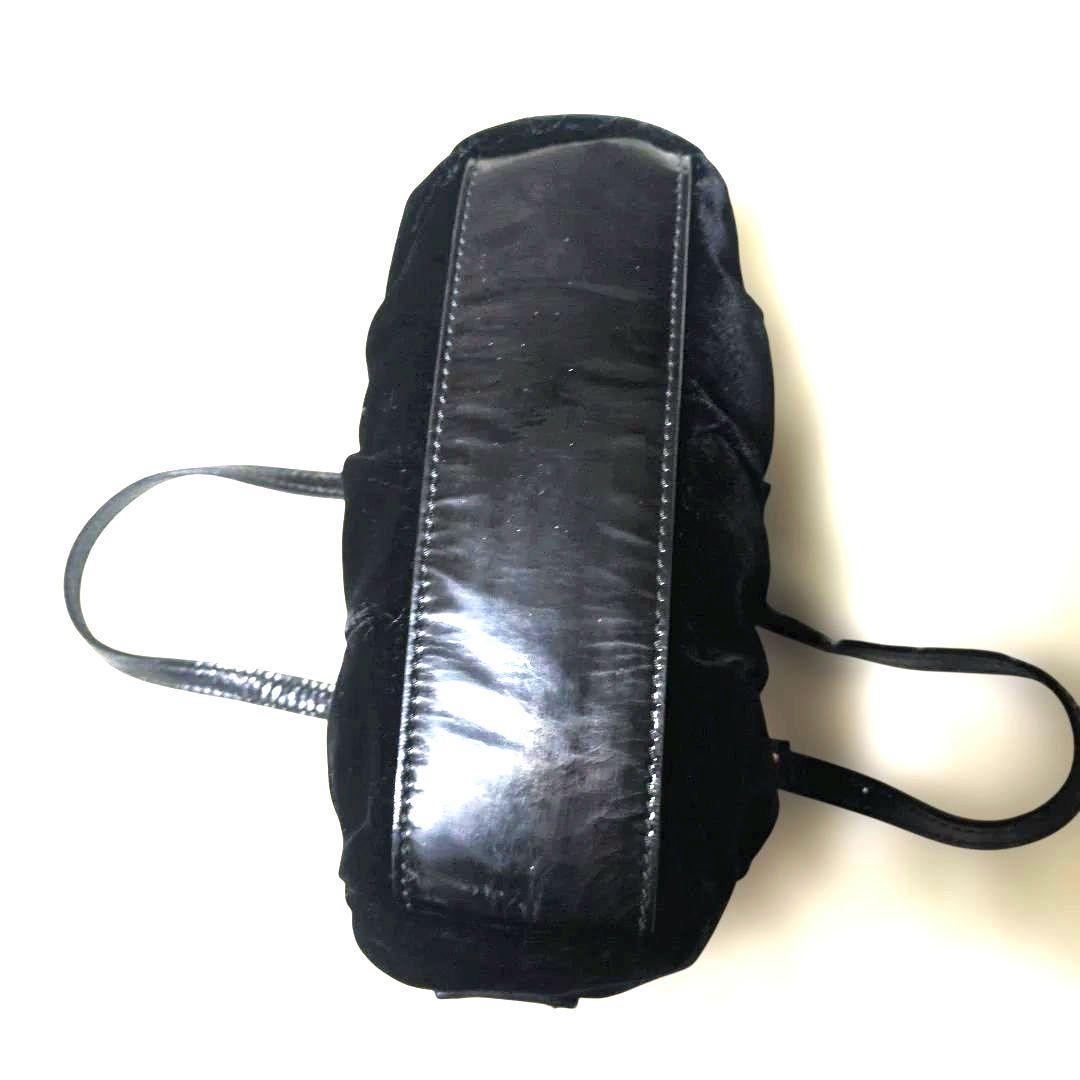 MOSCHINO Cheap & Chic　ミニハンドバッグ　ベロア　美品　黒