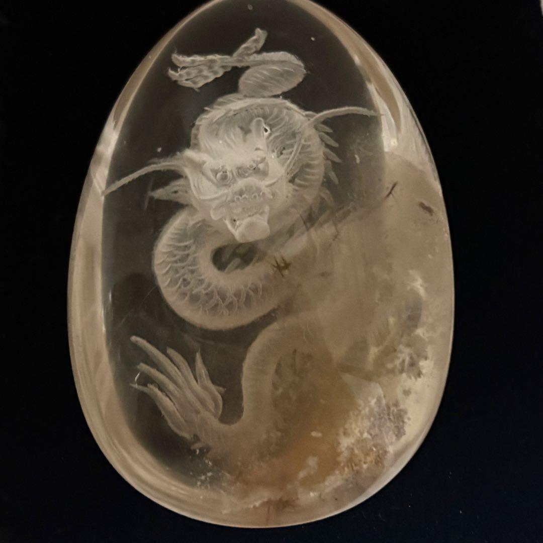 龍　竜　龍神様　水晶　彫り　置物　⑥