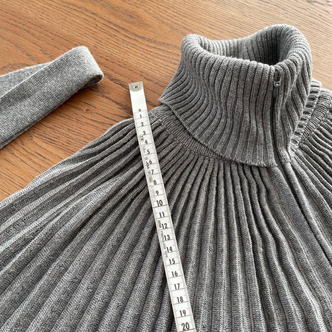 VALENTINO ヴァレンティノ プリーツ ケープコート ニット M
