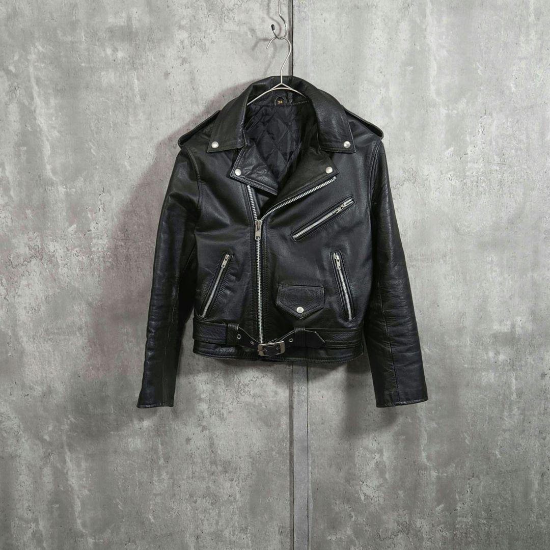 【90s_vintage】ハの字パキジャンLeatherRidersJacket