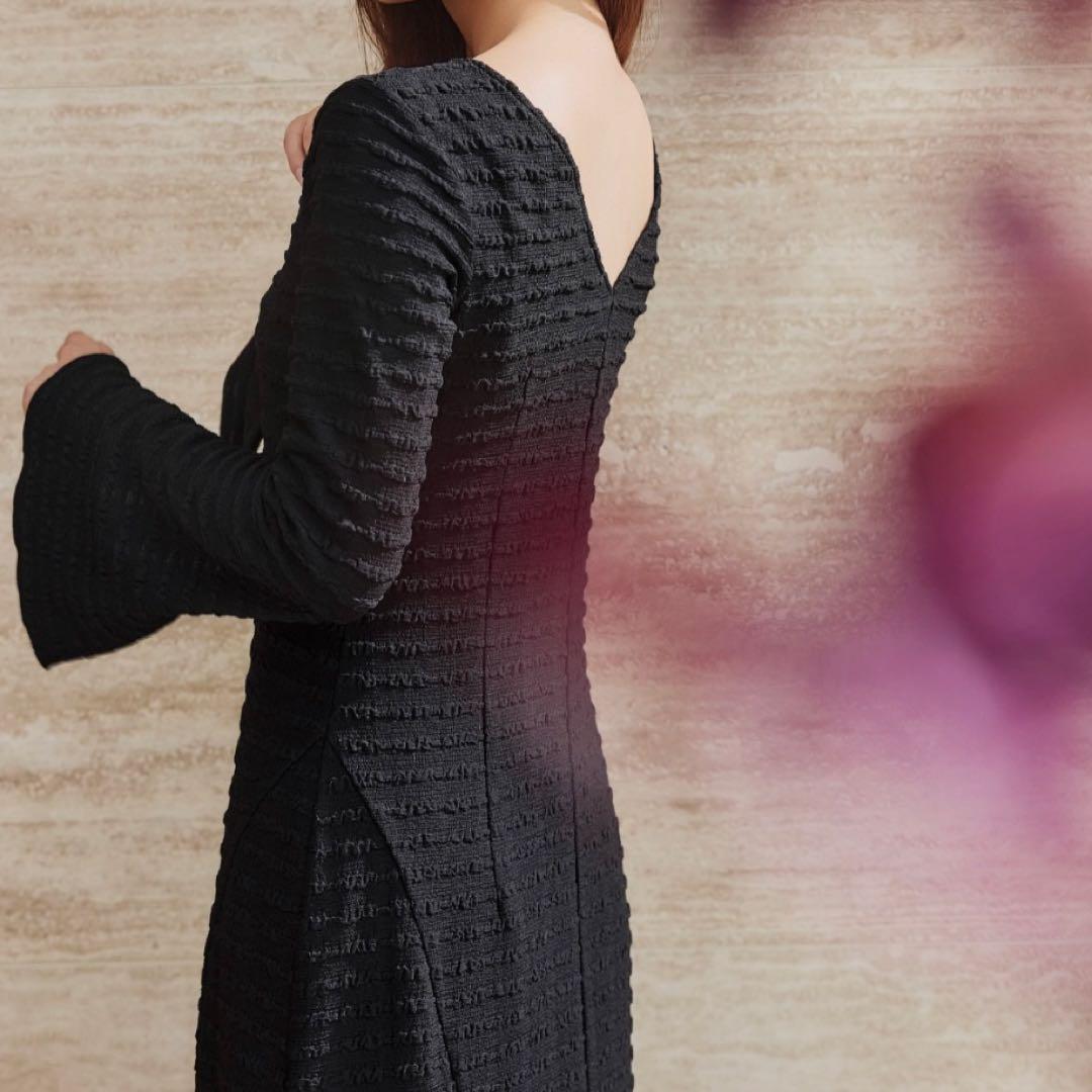 Her lip to　Mermaid Jacquard Dress　黒 M 美品