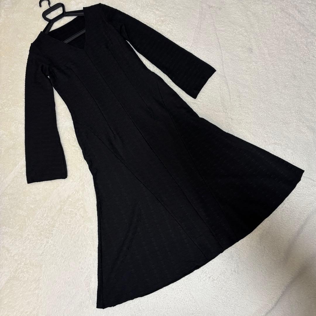 Her lip to　Mermaid Jacquard Dress　黒 M 美品