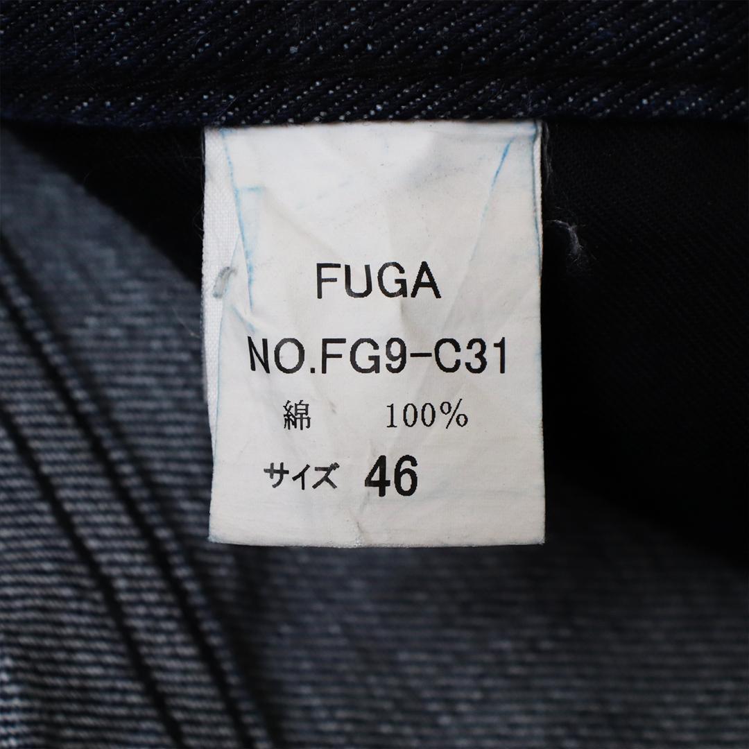 Y2K✨FUGA 鬼ヒゲフレアデニムパンツ ダメージリペア加工 レザー 革パッチ