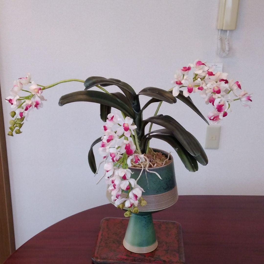本物そっくり蘭のアートフラワー　鉢植え世界で一つ