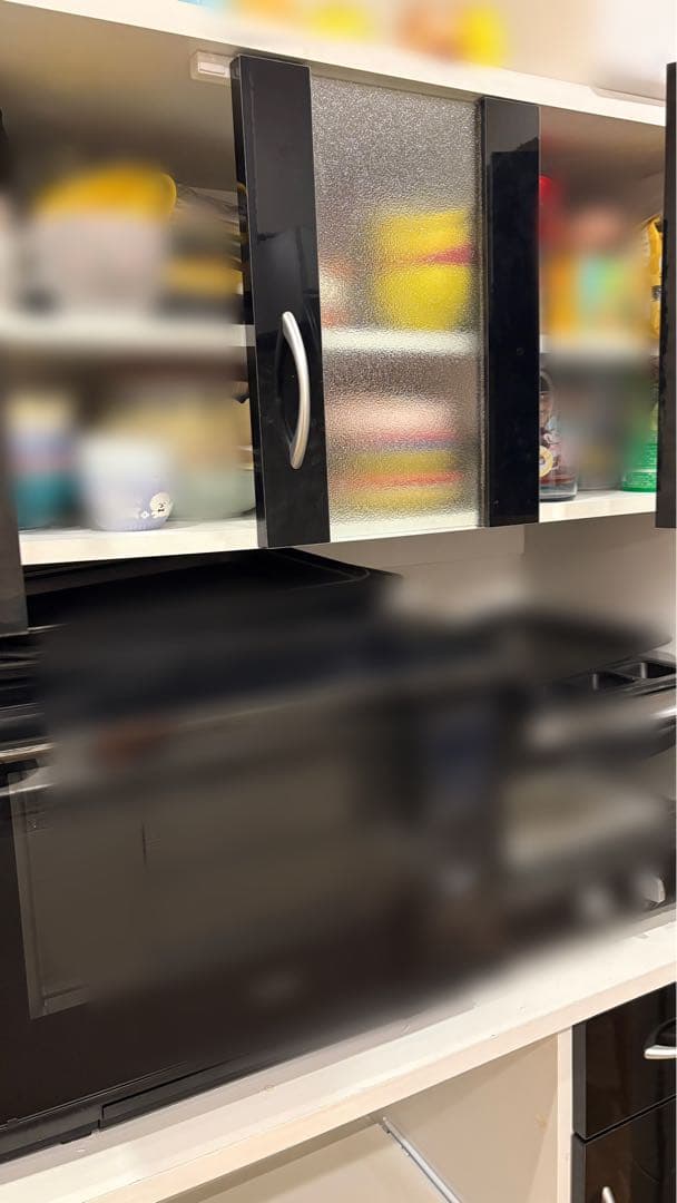 黒 食器棚・キッチンカウンター※4/10以降発送