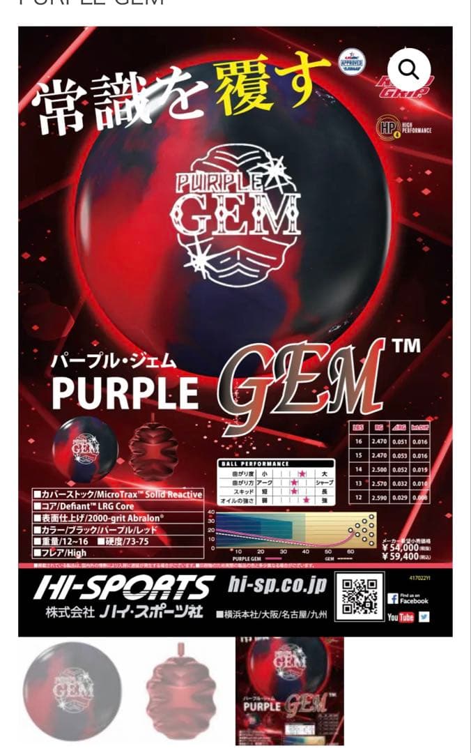 Roto Grip Purple Gem ボウリングボール
