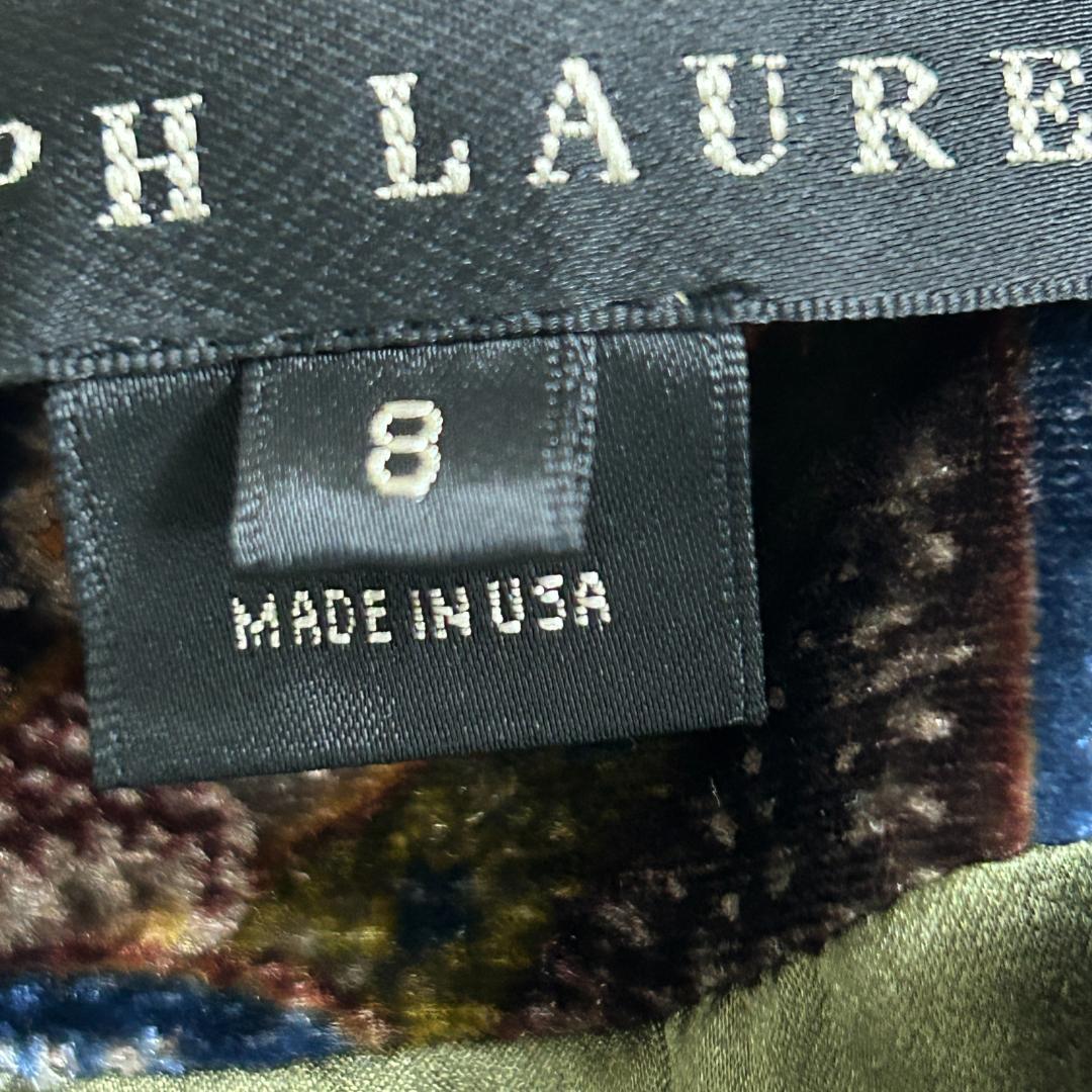 希少 美品 Ralph Lauren ペイズリー総柄 ベロア シャツジャケット