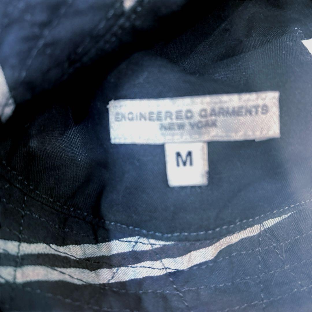 ENGINEERED GARMENTS バケットハット M ネイビー/ストライプ