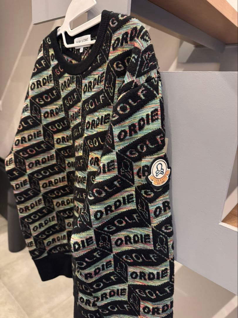 【美品】現行品MARK & LONA ジャガードセーター48(L)
