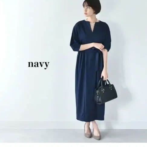 【新品】【美品】マタニティワンピース（ネイビー）