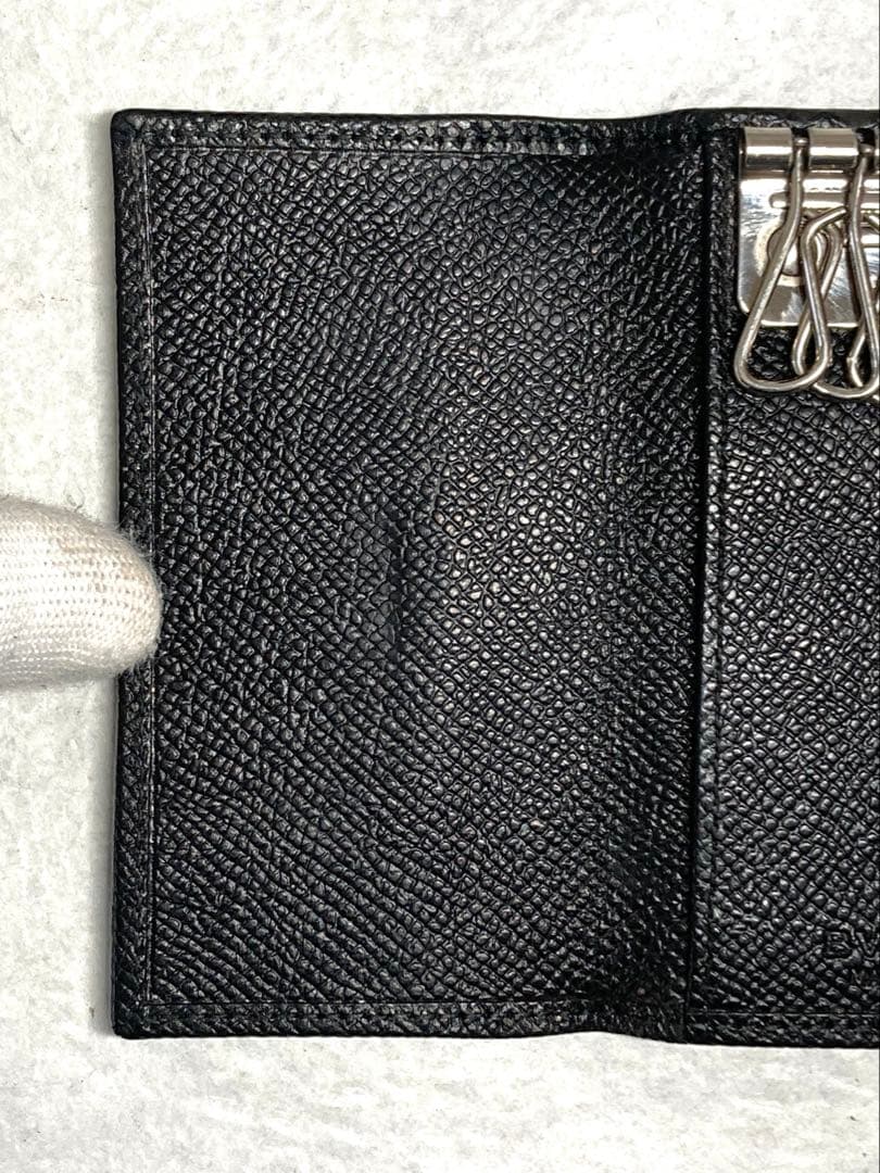 良品　BVLGARI ブルガリ　ブルガリ　レザー　6連キーケース　ブラック　黒