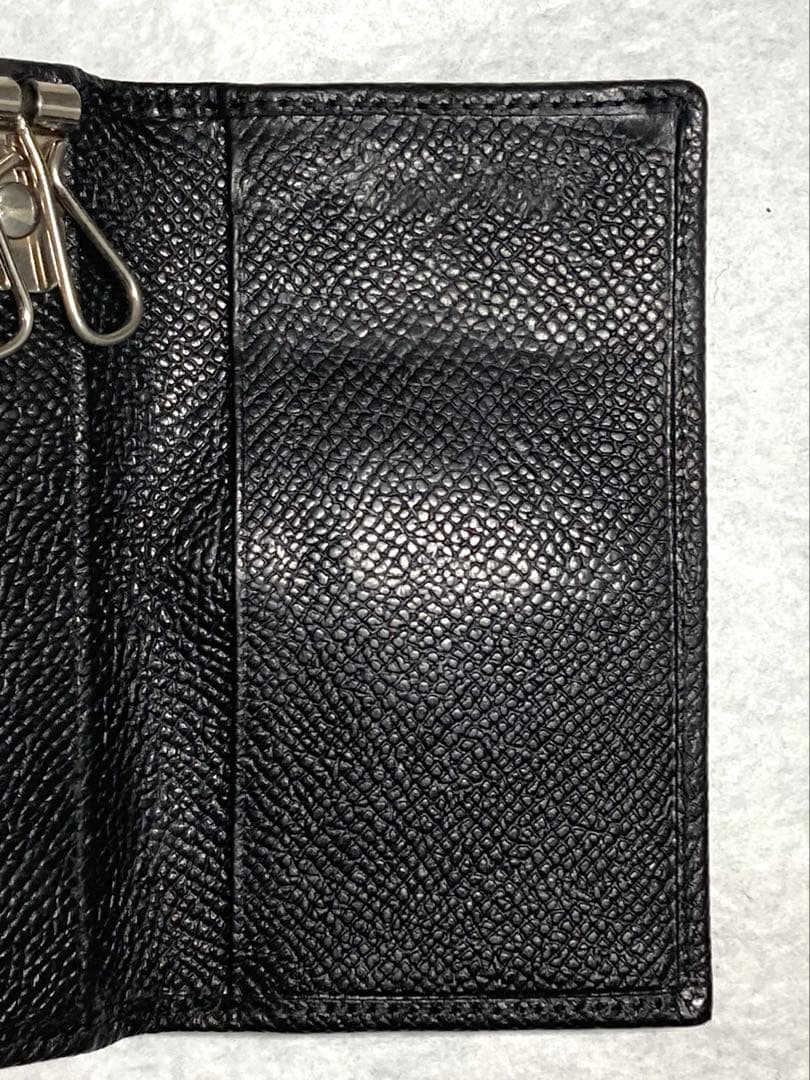 良品　BVLGARI ブルガリ　ブルガリ　レザー　6連キーケース　ブラック　黒