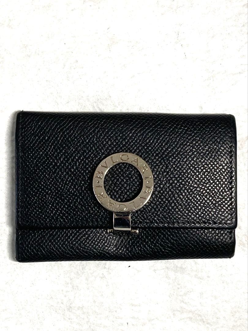 良品　BVLGARI ブルガリ　ブルガリ　レザー　6連キーケース　ブラック　黒