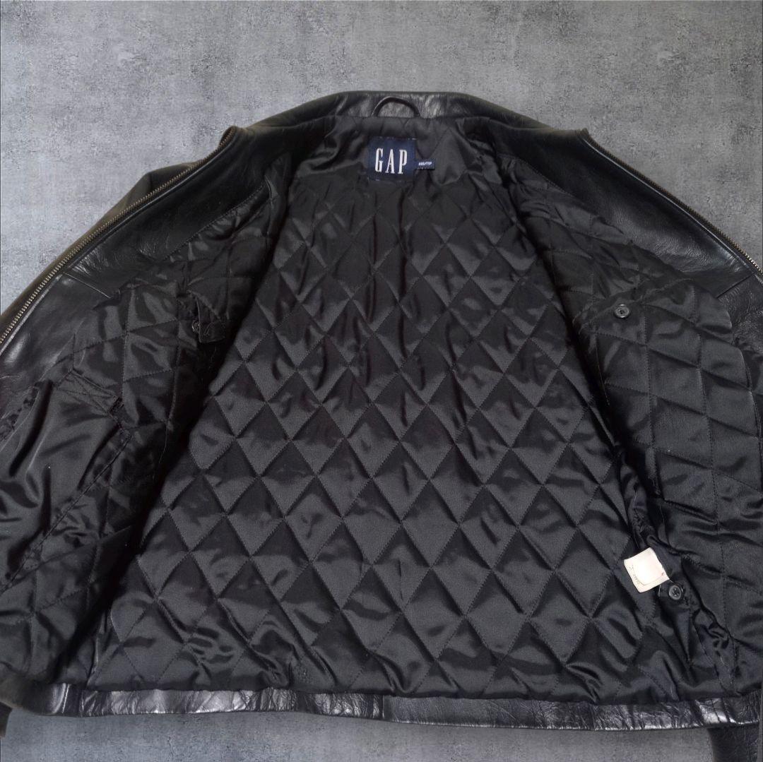 希少✨OLD GAP レザー ジャケット シングル 牛革 M相当 y2k