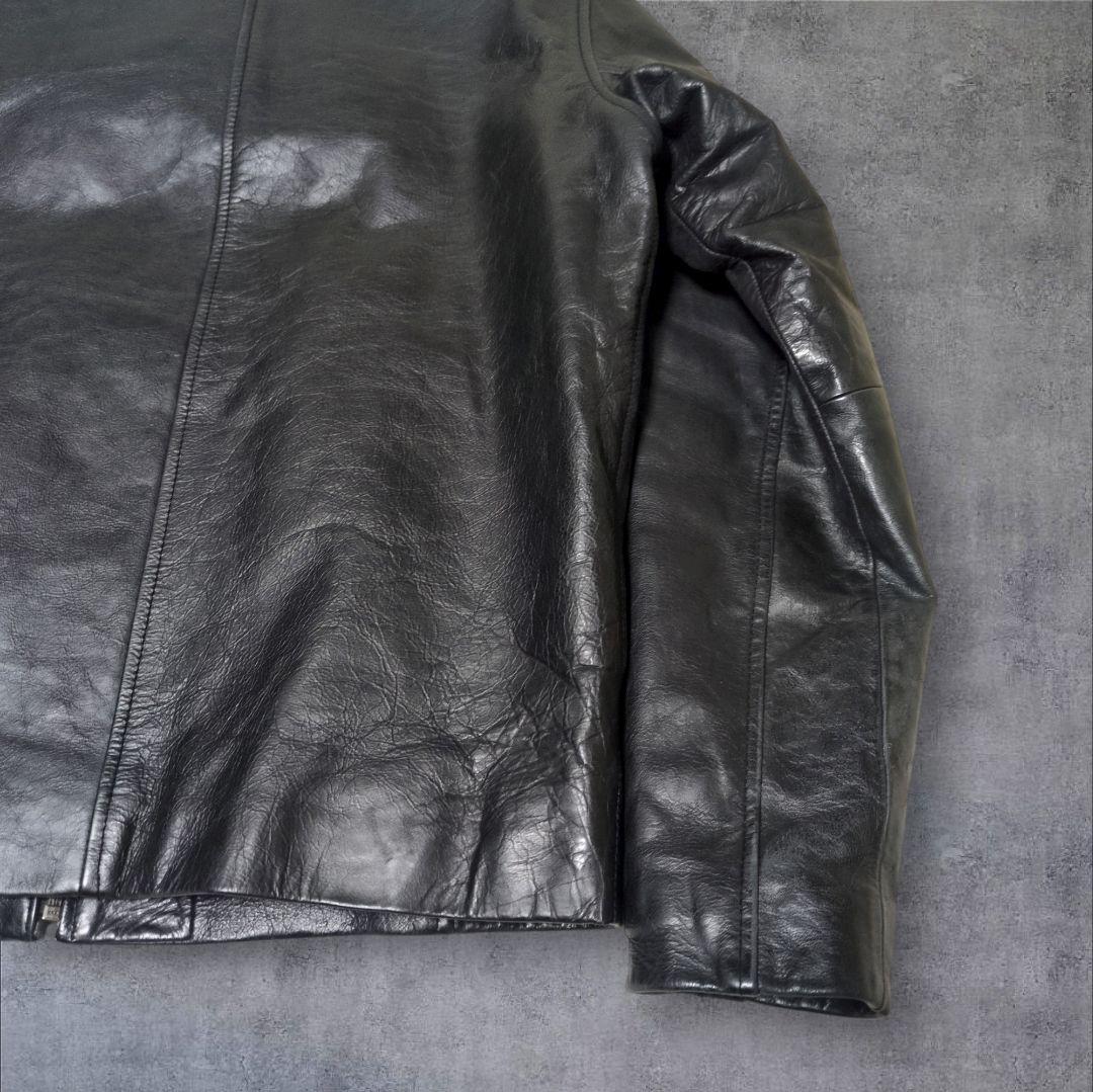 希少✨OLD GAP レザー ジャケット シングル 牛革 M相当 y2k