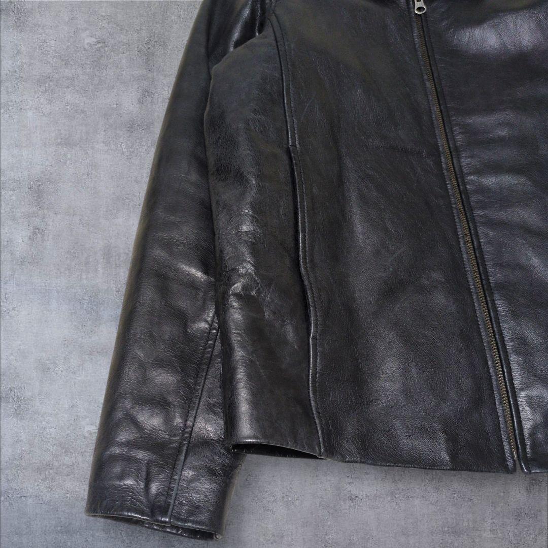 希少✨OLD GAP レザー ジャケット シングル 牛革 M相当 y2k