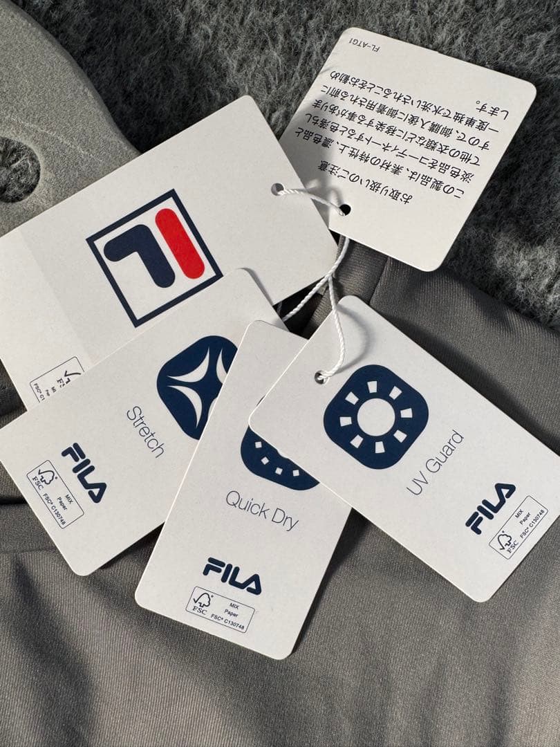 【新品未使用タグ付き】FILA テニスウェア XLサイズ グレー レディース