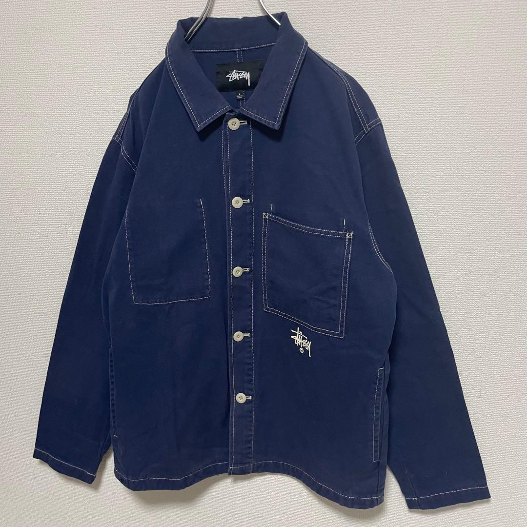 ステューシー ジャケット カバーオール ワンポイントロゴ