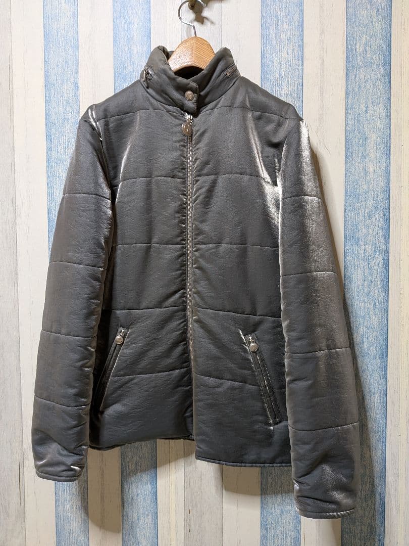 希少 GUCCI グッチ フルジップ フード収納付 ラメ 中綿ジャケット
