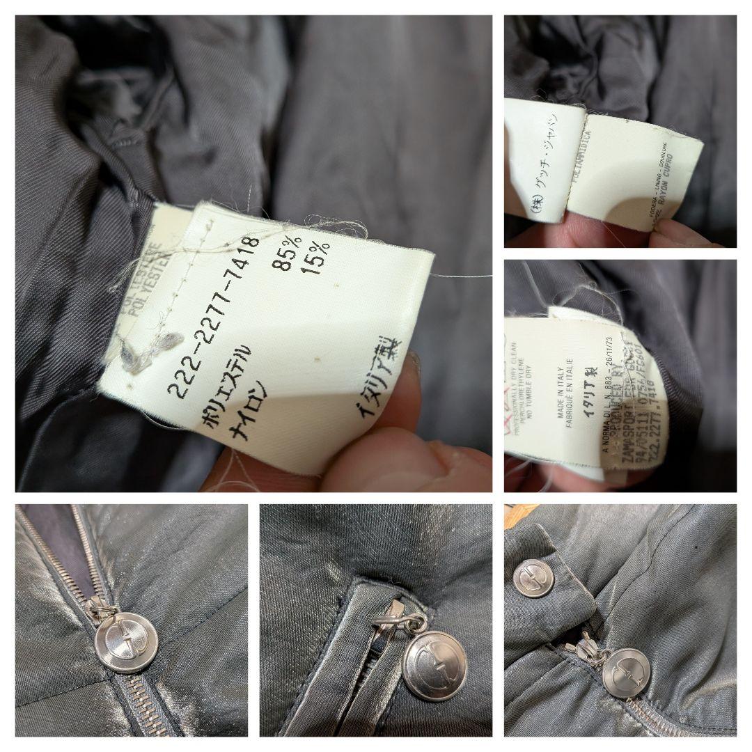 希少 GUCCI グッチ フルジップ フード収納付 ラメ 中綿ジャケット