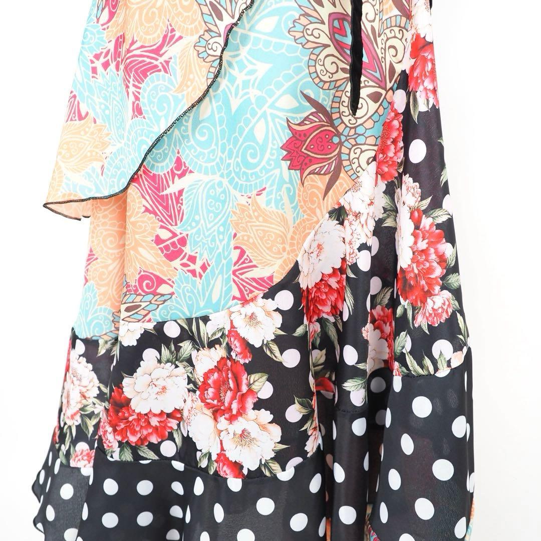 フラメンコ　巻きスカート　新品　フラメンコ衣装　レッスン　Leirena