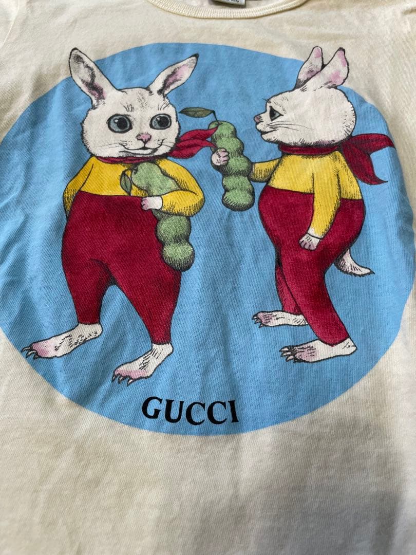 【美品】GUCCIうさぎ アニマル 半袖 Tシャツ 18m〜24m