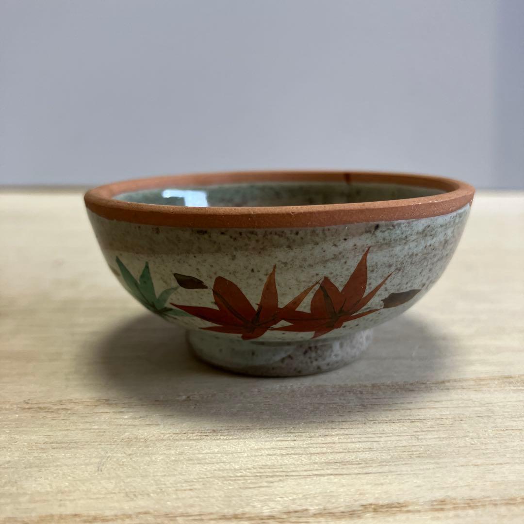 D-4 土瓶 急須 湯呑み セット 茶器 紅葉 もみじ 陶器 藤手 食器 和食器
